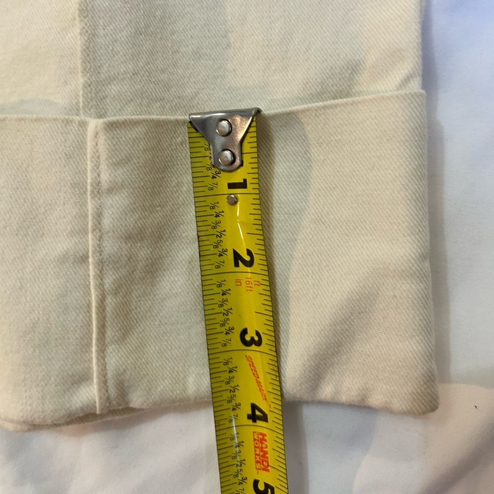 Rachel Comey Off-White Cropped Wide Cuff Pants Side Zip Pockets Front Seam Sz 0 - Picture 11 of 12